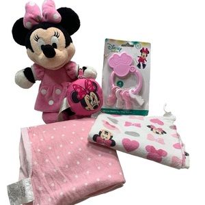Disney Baby Minnie Mouse pink 6 pieces baby blanket plush baby toys